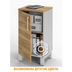 шкаф для документов п-21 без замка (лдсп дуб вотан, каркас серый)