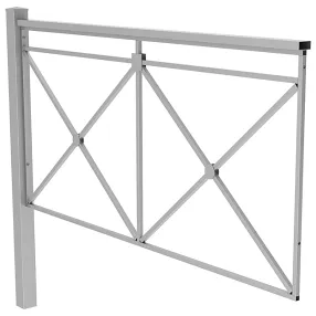 ограждение пешеходное по-1 секция тип 1, стойка 80х80 несъемная, порошковая окраска