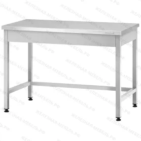 стол производственный спрп - 860х600х700 «profi inox» с полкой обвязкой (без борта)