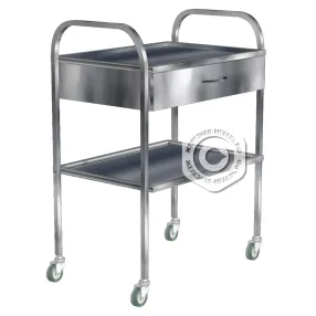 стол инструментальный с ящиком син-2н (нержавеющая сталь, колеса резина)