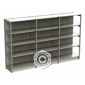 стеллаж торговый усиленный с передней стойкой 25 серия