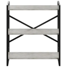 полка навесная gutta 780х690х250 (3 яруса) каркас чёрный, настил патина