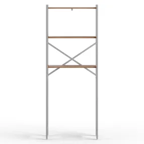 стеллаж для ванной комнаты gutta 1800х690х250 (3 полки) каркас серый, настил эвок