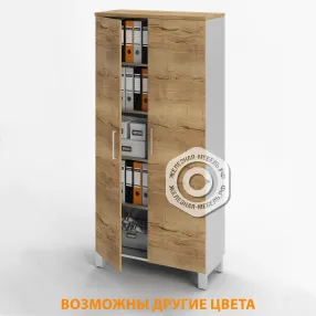 шкаф для документов шд-23 без замка (лдсп дуб вотан, каркас серый)