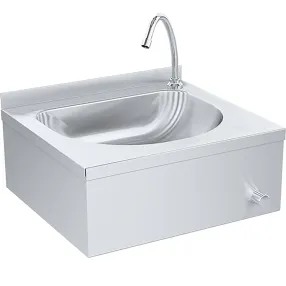 рукомойник вмо-рмн-бнастенный с бедренным приводом и смесителем (205х500х450 мм, aisi 430)