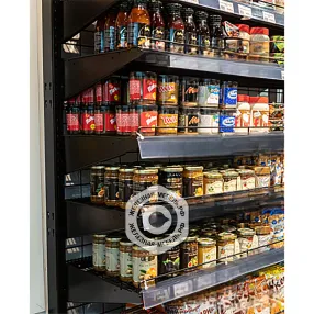 стеллаж торговый пристенный сетчатый с сетчатыми полками 25 серия