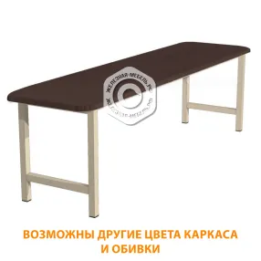 банкетка трехместная бп-3х (кожзам эконом коричневый, каркас бежевый)