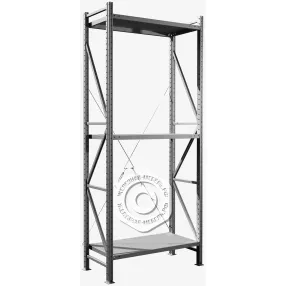 стеллаж ms u 2500х1000х500 (3 полки, нагрузка на полку 200 кг)