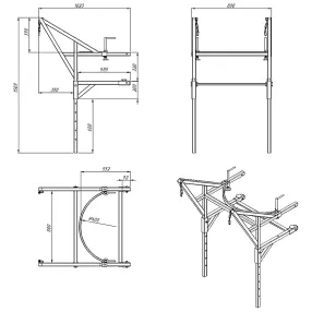 кронштейн для мусоросбросов, универсальный