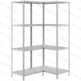 стеллаж угловой ms strong 2000х1200х1000 (4 уровня глубиной 500 мм)