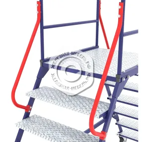 лестница передвижная, шесть ступеней и два лестничных марша лр 6.2