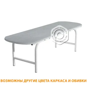 кушетка смотровая кс-1 (550х1950х600) (кожзам эконом серый, каркас белый)