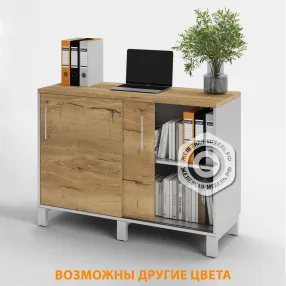 шкаф для документов шд-24 без замка (лдсп дуб вотан, каркас серый)