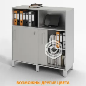шкаф для документов шд-25.1 с замком (лдсп серый, каркас серый)