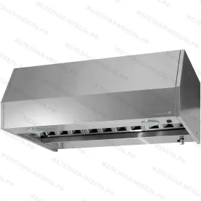 зонт приточно-вытяжной закрытый зпзб 400х1800х1000 «base» пристенный (к-т светильников)