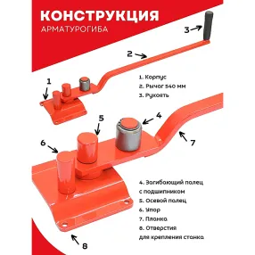 ручной станок для гибки арматуры afacan 10eb