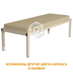 банкетка трехместная бм/1-3х (кожзам эконом бежевый, каркас бежевый)