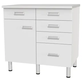 стол лабораторный двухтумбовый с дверкой и ящиками сл-03-«мск» (сл-03-208)