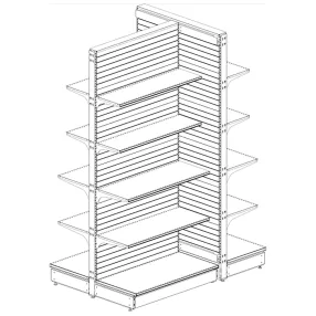 стеллаж торговый перфорированный торцевой 25 серия