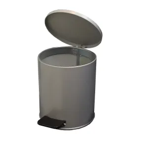 урна с педалью 7л (серый металлик)