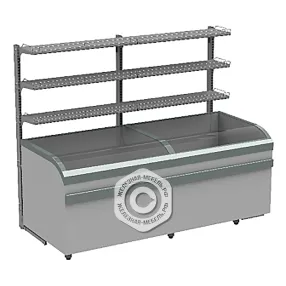 стеллаж торговый бонетный пристенный без стенок 25 серия