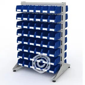 стеллаж для пластиковых лотков sortex двухсторонний 1500x1000x800.02