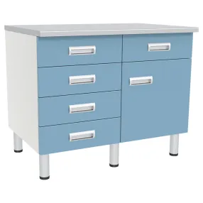 стол лабораторный двухтумбовый с дверкой и ящиками сл-03-«мск» (сл-03-115)