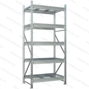 стеллаж ms pro z 2000х900х1000 (5 ярусов с секционным сетчатым настилом)