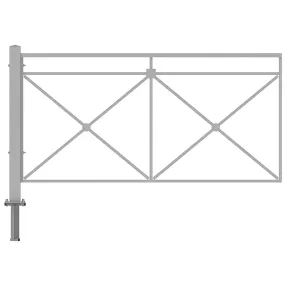 ограждение пешеходное по-1 секция тип 2, стойка 60х60 съемная, порошковая окраска