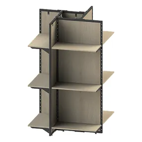 стеллаж островной четырехсторонний со стенками лдсп