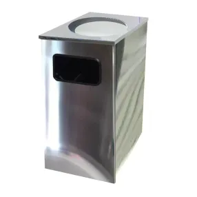 уличная урна квадро-15 (хром) 80л