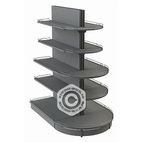 стеллаж торговый торцевой полукруглый 25 серия