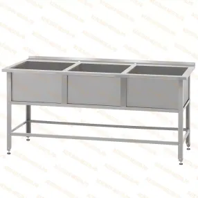 ванна моечная «base» вмсб-530/3 с бортом