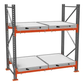 стеллаж с двумя выкатными платформами