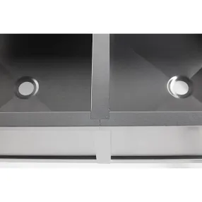 ванна моечная трехсекционная с бортом вмс-3/5-б-эн