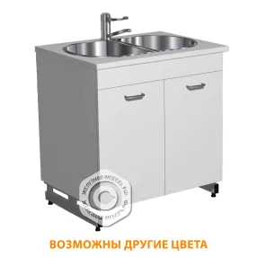 стол-мойка стм-205 «премиум» 850 (корпус металл серый, столешница постформинг серый, каркас серый)