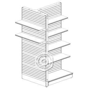 стеллаж торговый торцевой без базы 25 серия