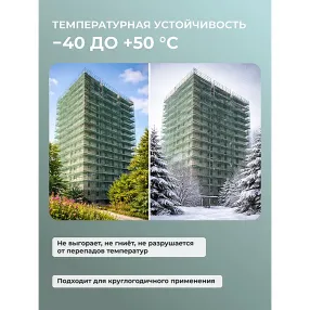сетка фасадная затеняющая зелёная, 30-35% 2х10 м