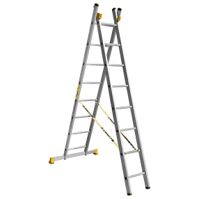 лестница профессиональная двухсекционная алюминиевая 2х20 арт. 9208