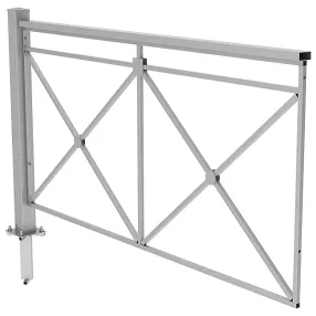 ограждение пешеходное по-1 секция тип 1, стойка 60х60 съемная, порошковая окраска