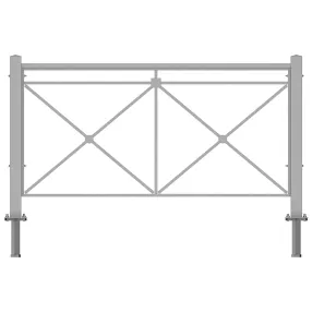 ограждение пешеходное по-1 секция тип 1, стойка 60х60 съемная, цинк