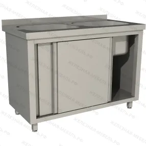 стол производственный купе спзк2м-18/6-бл с моечной ванной