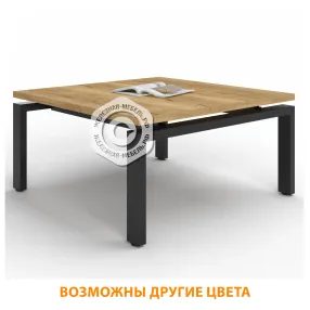 стол журнальный жс-22 (лдсп дуб вотан, каркас черный)