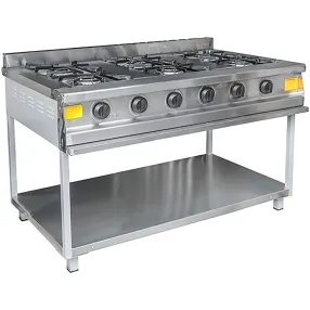 плита газовая без духовки пг-6 (930х1380х823 мм, 21квт, 220в)