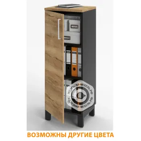 шкаф для документов п-22 без замка (лдсп дуб вотан, каркас черный)