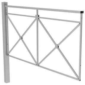 ограждение пешеходное по-1 секция тип 2, стойка 60х60 несъемная, порошковая окраска