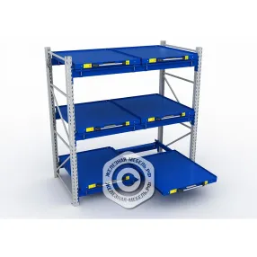 стеллаж с выкатными платформами s-heavy 500 (3 яруса хранения)