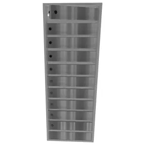 почтовый ящик «орион м» с дверцами из нержавеющей стали 10 секций