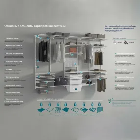 полка сетчатая практик home gsh 60х50 графит