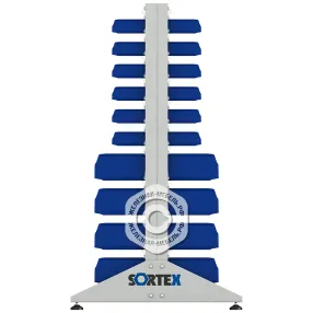 стеллаж для пластиковых лотков sortex двухсторонний 1500x1000x800.04